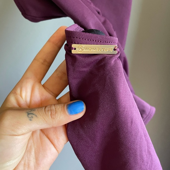 michael kors one piece swim plunging v neck - Picture 3 of 6